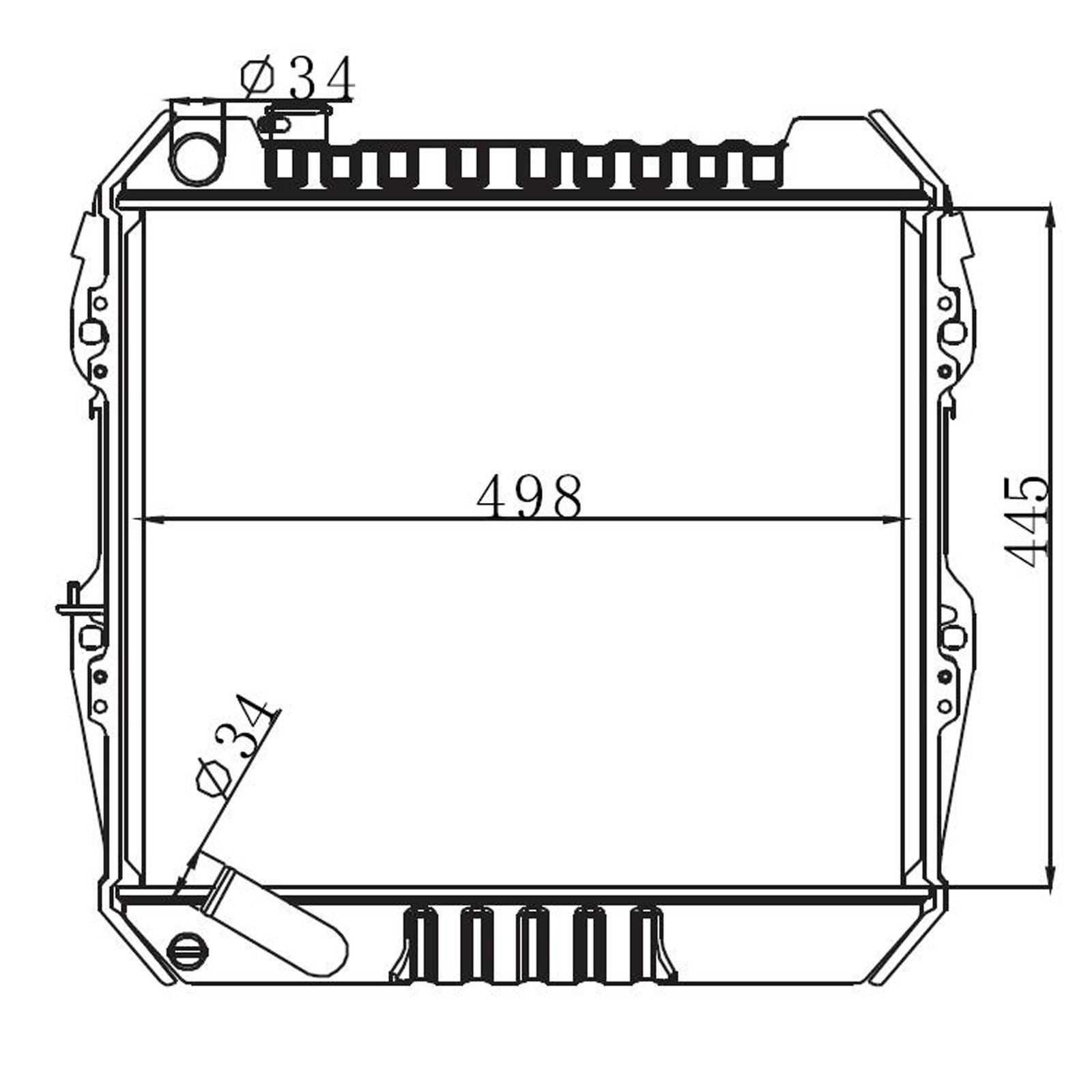 Dromedary-Professional All Aluminum Radiator For Toyota Hilux Ln85 Ln86 28l 1988-1995